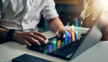 Person working on laptop