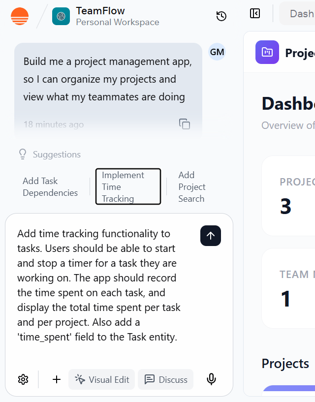 Screenshot of Base44 testing. Source: Tech.co testing