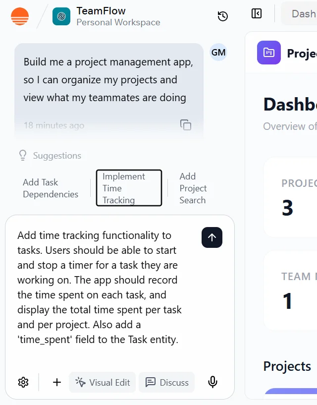 Screenshot of Base44 testing. Source: Tech.co testing
