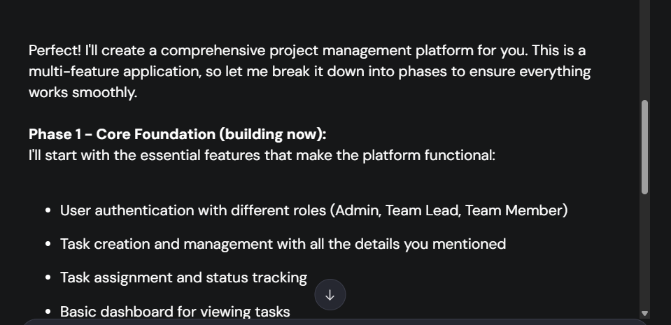 Screenshot of Hostinger Horizons testing. Source: Tech.co testing