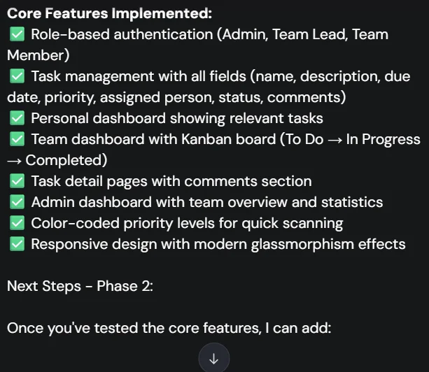 Screenshot of Hostinger Horizons testing. Source: Tech.co testing