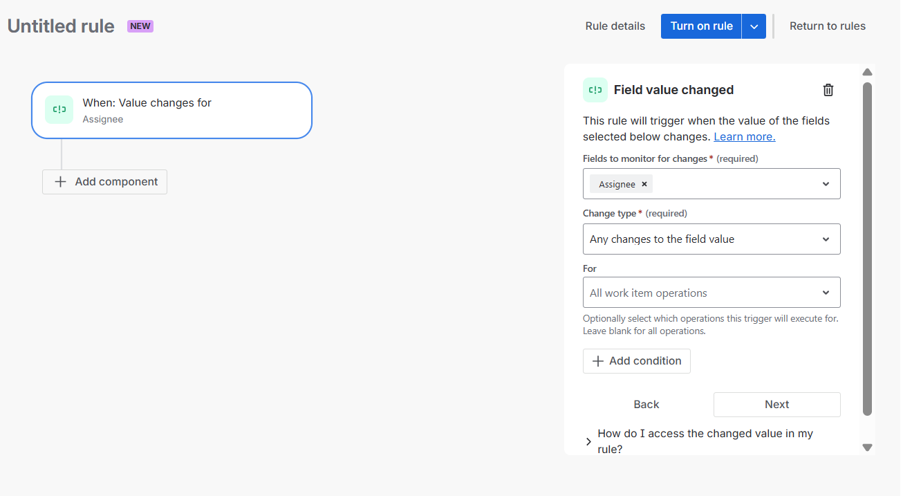 Screenshot of Jira automation builder. Source: Tech.co testing