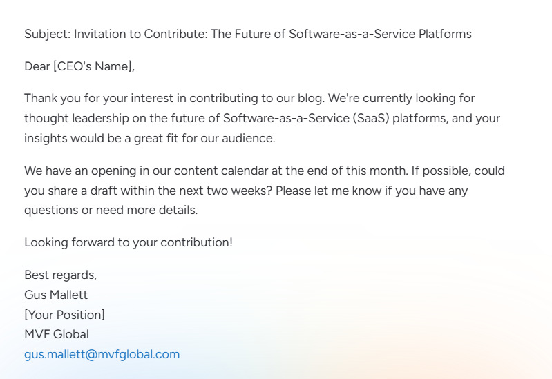 Screenshot of monday AI Sidekick email copy. Source: Tech.co testing