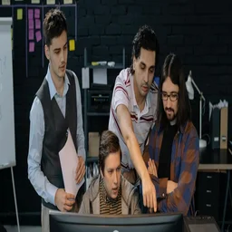 A project management team works on automations.
