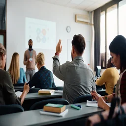Person sitting in classroom