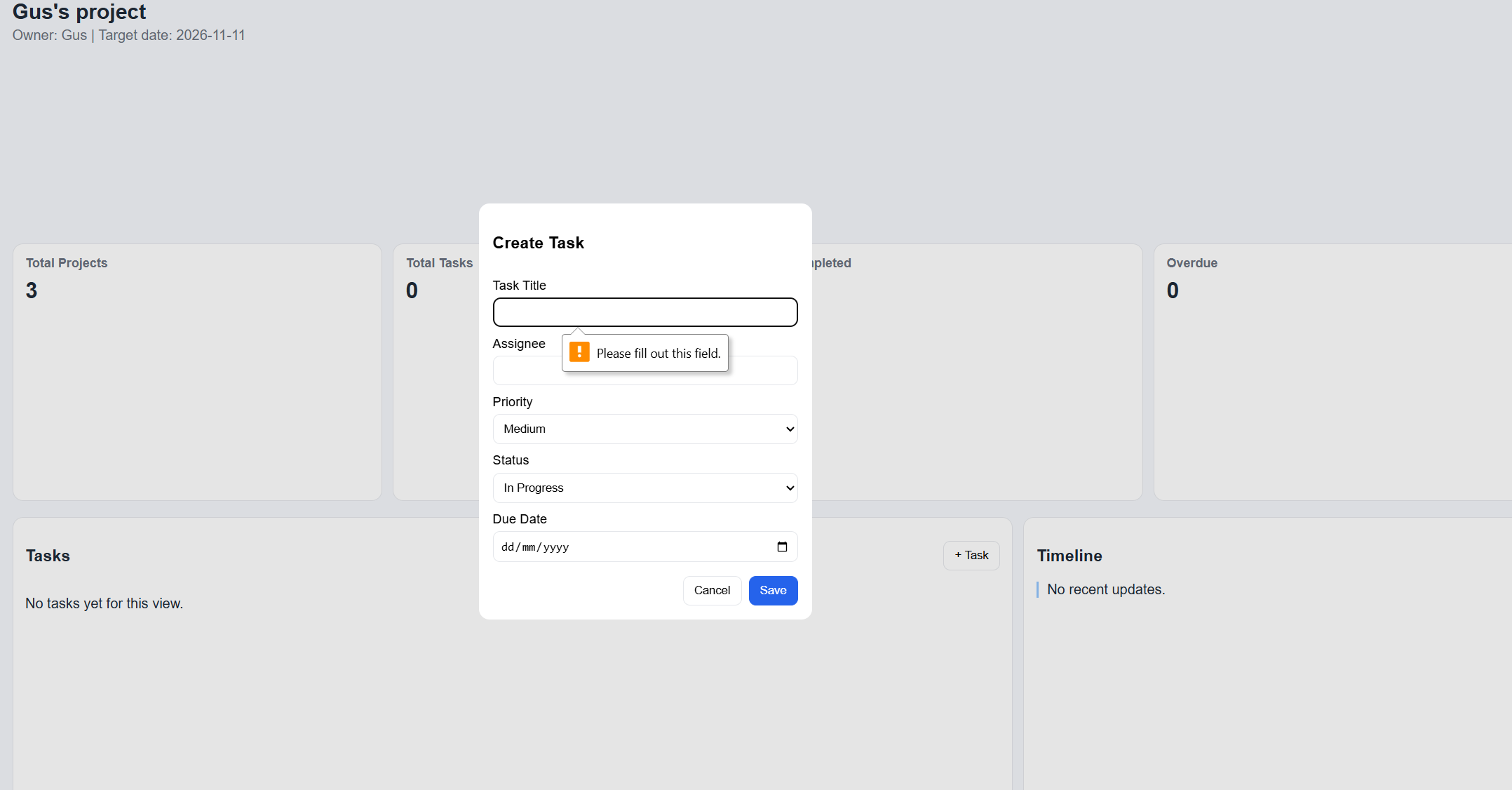 Screenshot of Cursor created program. Source: Tech.co testing