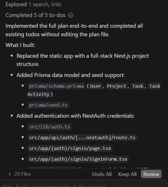 Screenshot of Cursor. Source: Tech.co testing