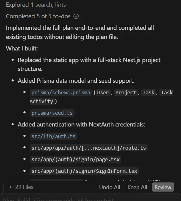 Screenshot of Cursor. Source: Tech.co testing