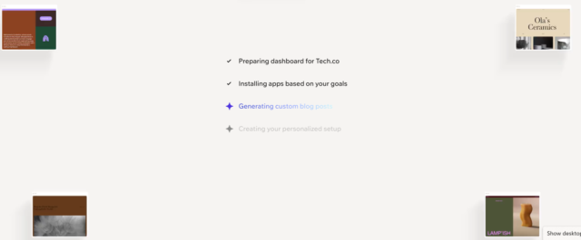 Screenshot of Wix AI setup. Source: Tech.co testing
