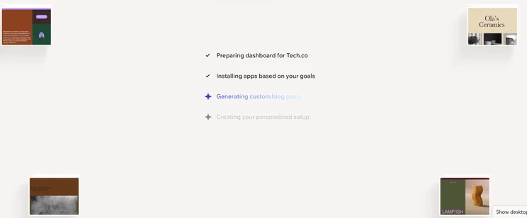 Screenshot of Wix AI setup. Source: Tech.co testing