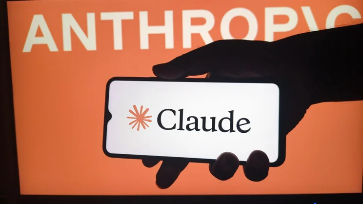 Claude logo on phone