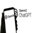 OpenAI logo on phone screen