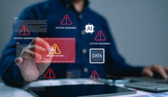Person working on tablet experiencing data breach