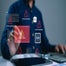 Person working on tablet experiencing data breach