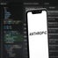 Anthropic logo on phone background