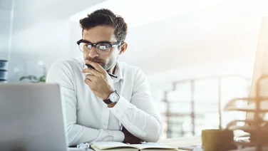 Office worker on laptop
