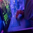 A laptop with cool lighting