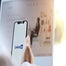 LinkedIn on phone and on background