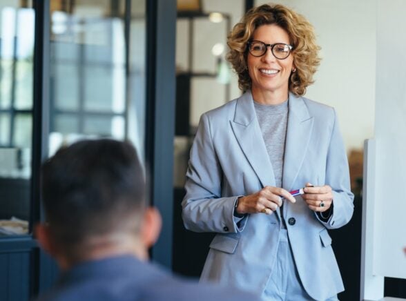 Manager presenting in office