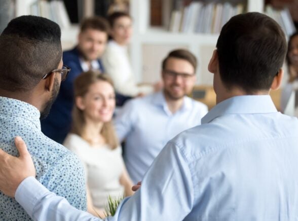 New hire introduced in office