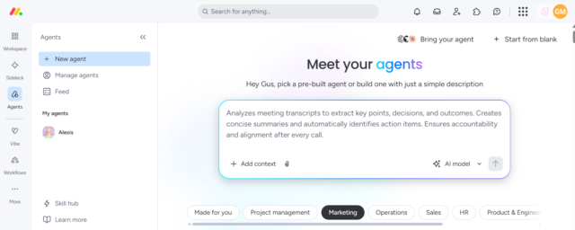 Screenshot of monday AI agents. Source: Tech.co