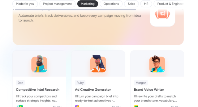 Screenshot of monday AI agents. Source: Tech.co