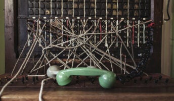 Old-fashioned switchboard