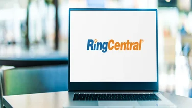 RingCentral logo on laptop screen