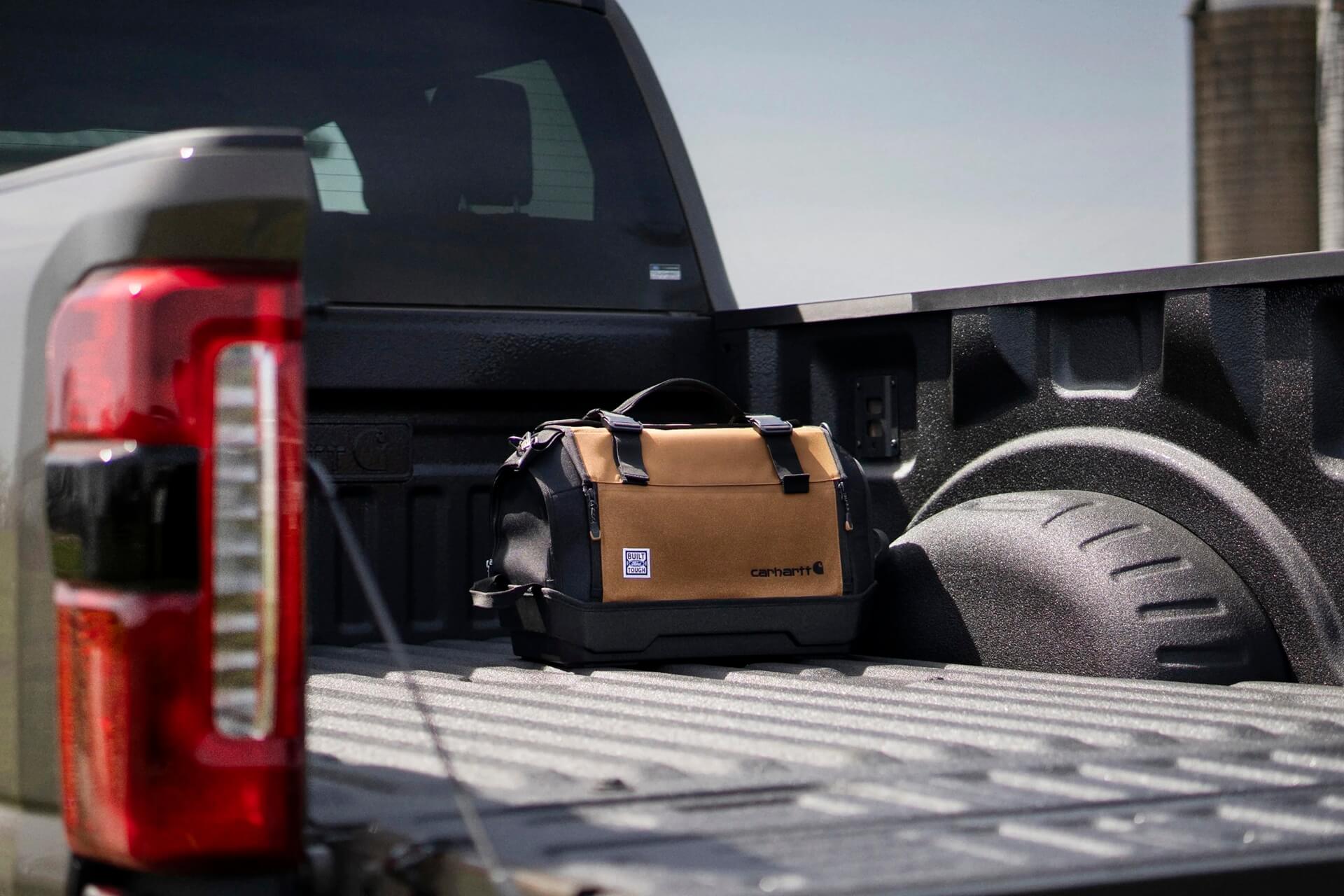 The Ford Super Duty Carhartt package truck bed