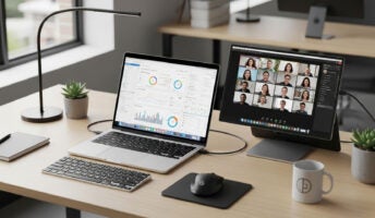 Person taking part in video call