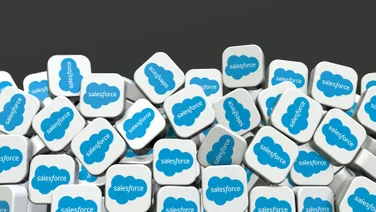 Salesforce tiles stacked on top of one another