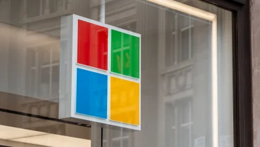Microsoft logo in office